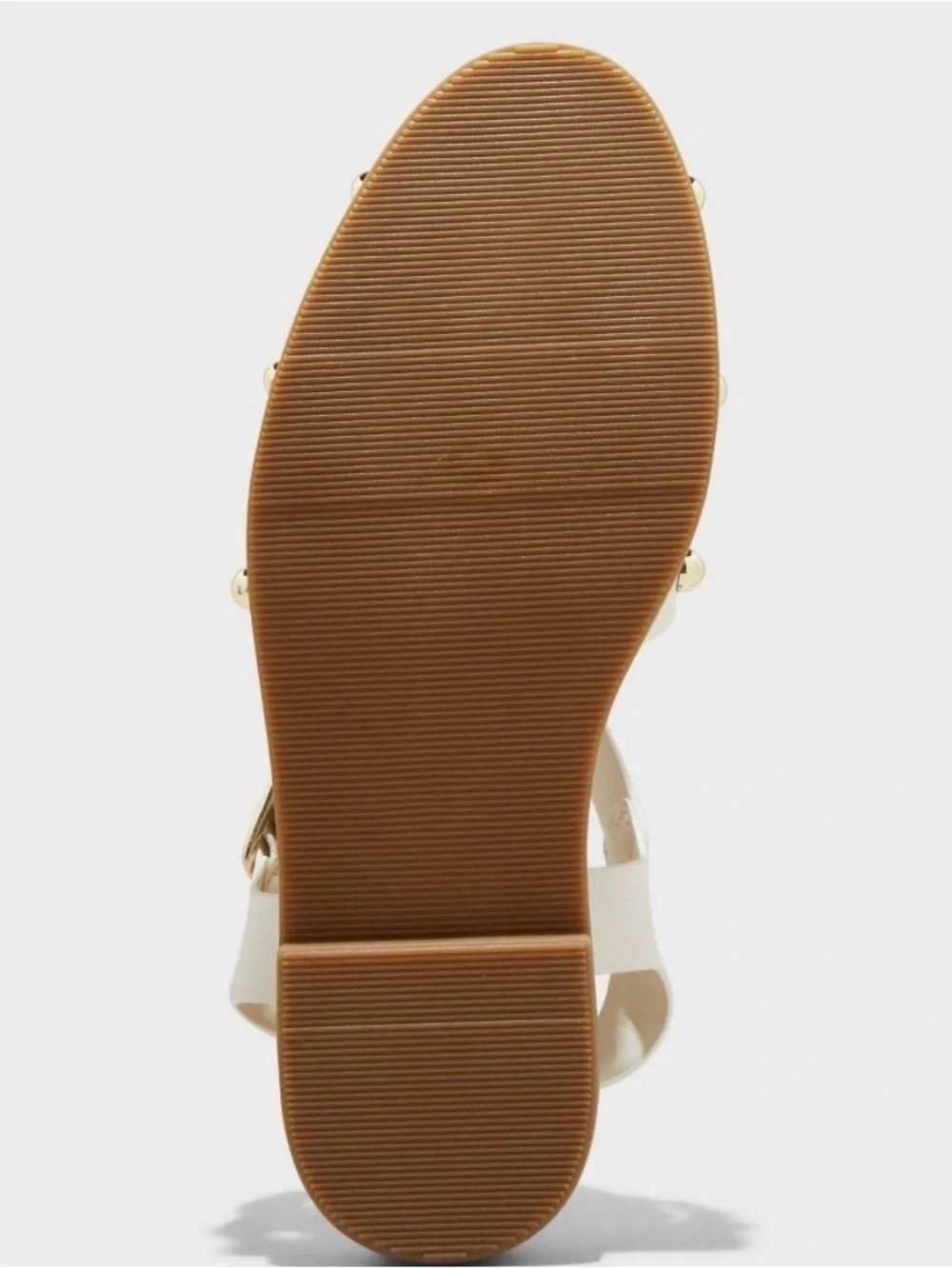 Universal Thread White Gladiator Sandal with Gold Studs